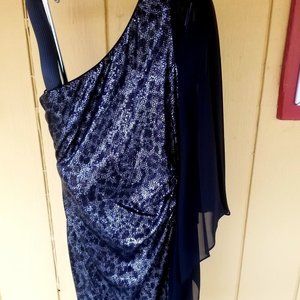 BLACK AND SILVER SEQUENCE PARTY DRESS